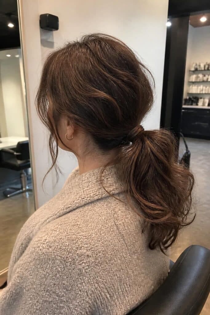 The Textured Low Ponytail