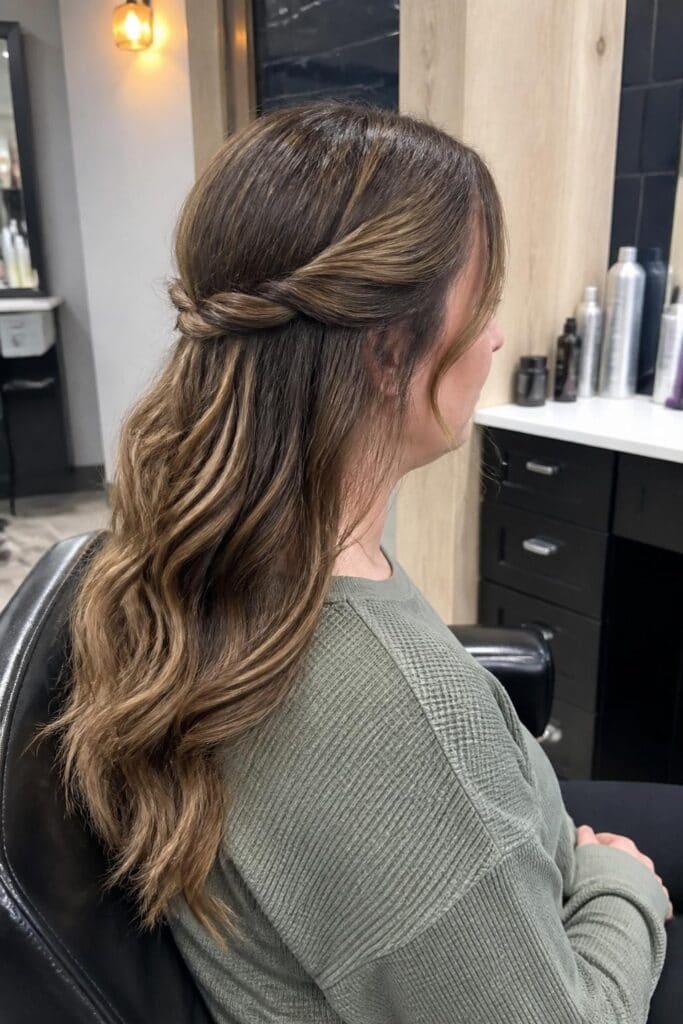 Twisted Half-Up Style