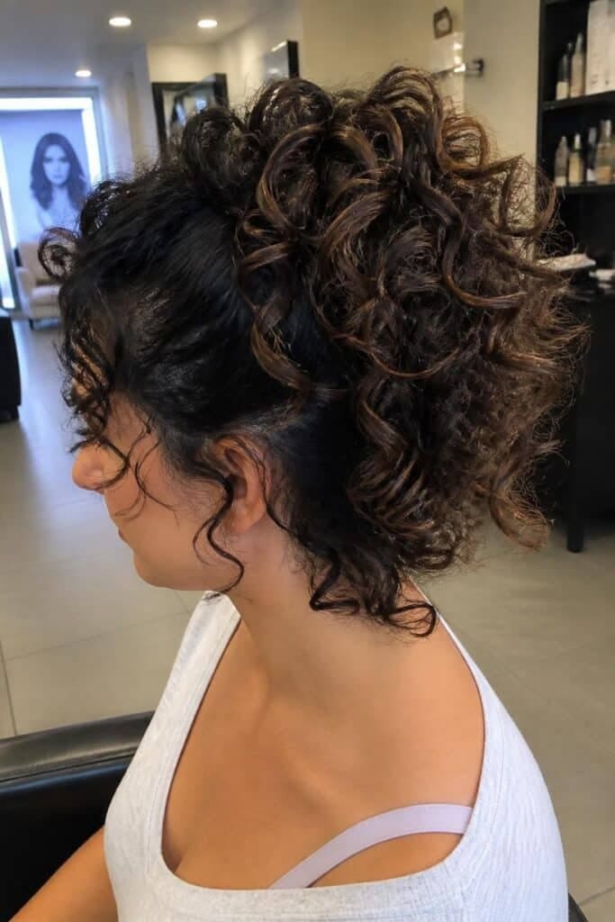 Voluminous Curly Half Pony