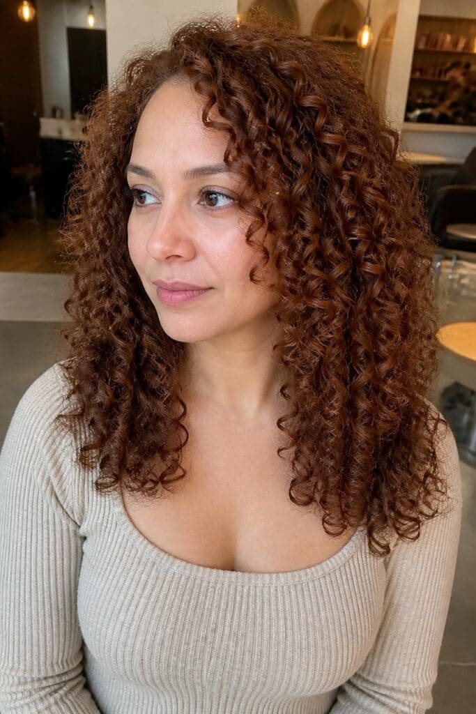 10. Cinnamon Auburn Curls