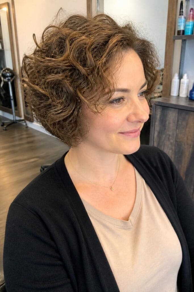 11. Short Curly Cut with Defined Curls