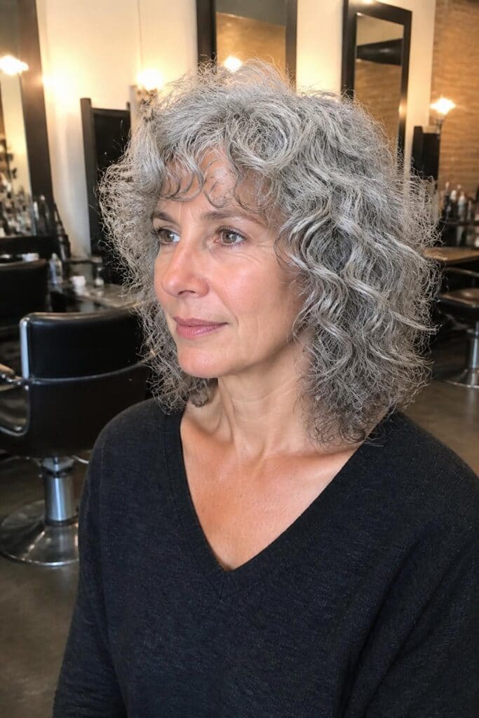 14. Curly Shag for Gray or Silver Curls
