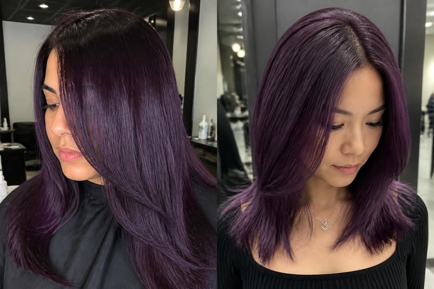 14 Dark Purple Hair Ideas for Straight Hair