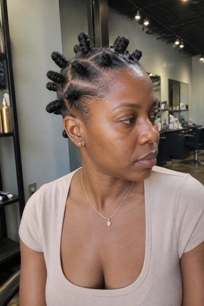 Bantu Knots for Heatless Waves