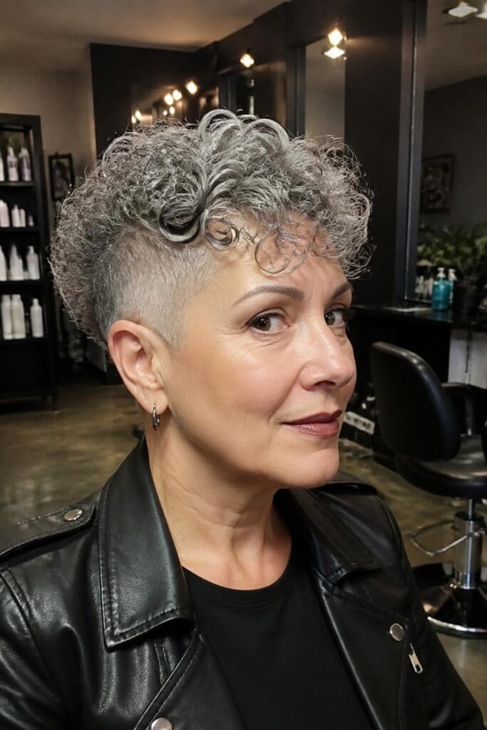 Curly Undercut Pixie