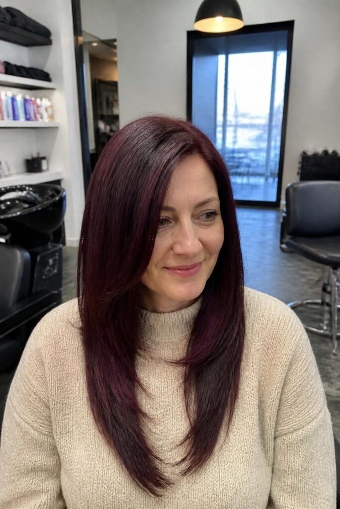 Dark Purple with a Reddish Hue