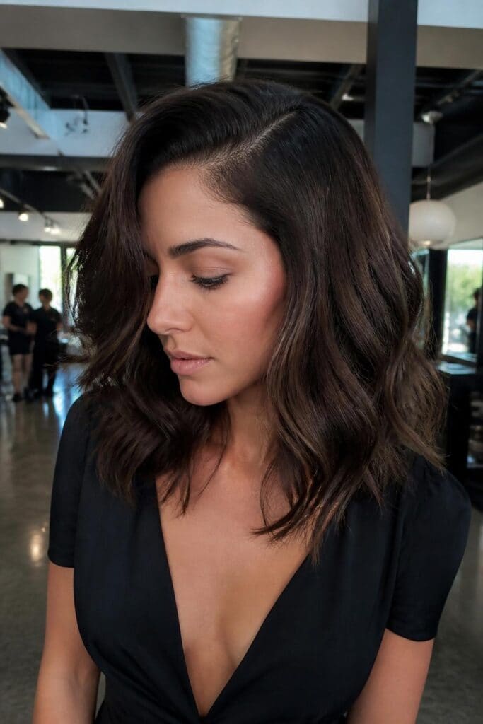 Deep Side Part with Loose Waves