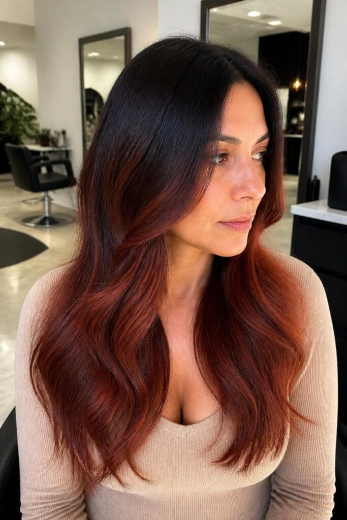 Espresso to Mahogany Ombre