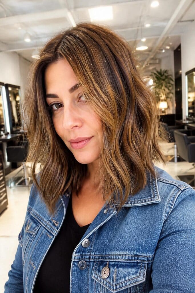 Layered Lob with Beach Waves