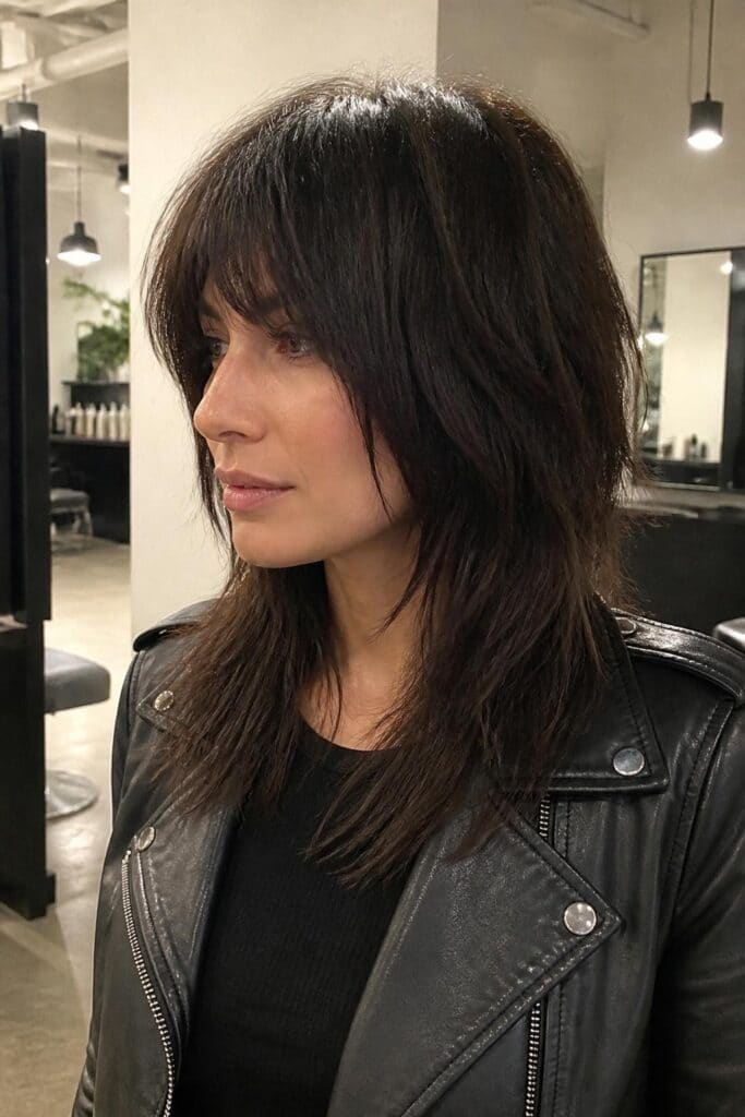 Layered Shag with Straight Hair
