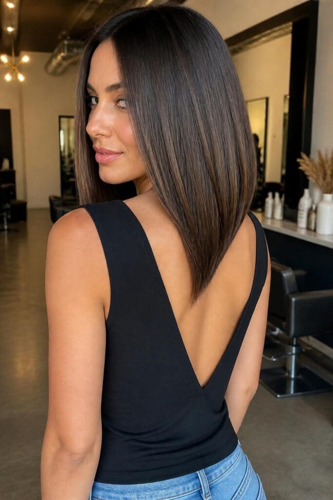 Long Bob with Deep V-Back and Longer Front