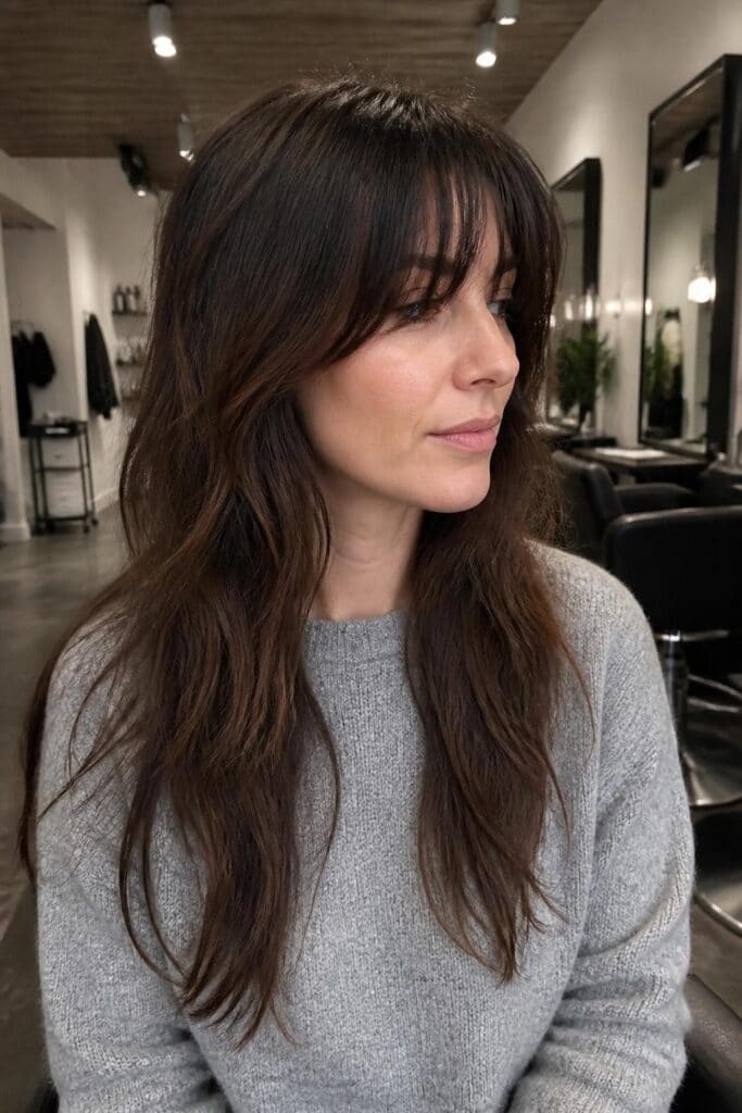Long Face: Shag with Full Bangs