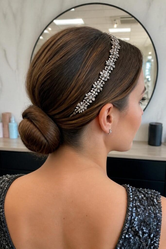 Low Bun with a Headband