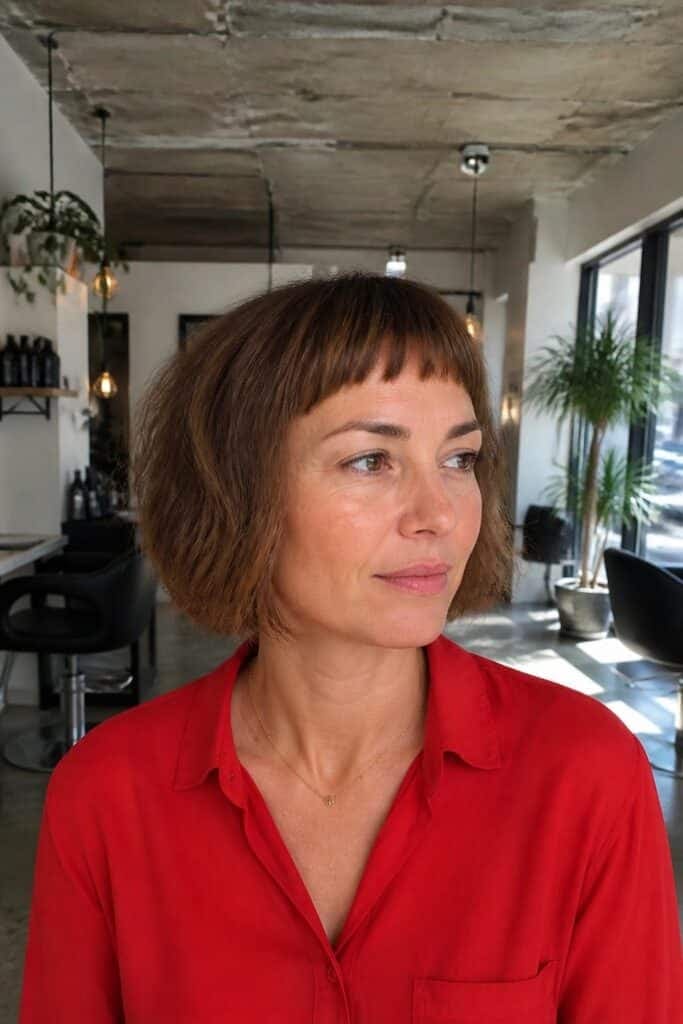 Pixie Bangs with a Neck-Length Bob