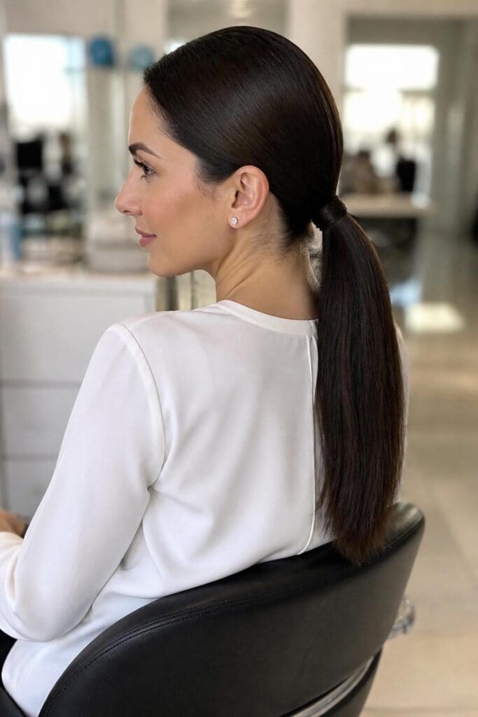Sleek Low Ponytail