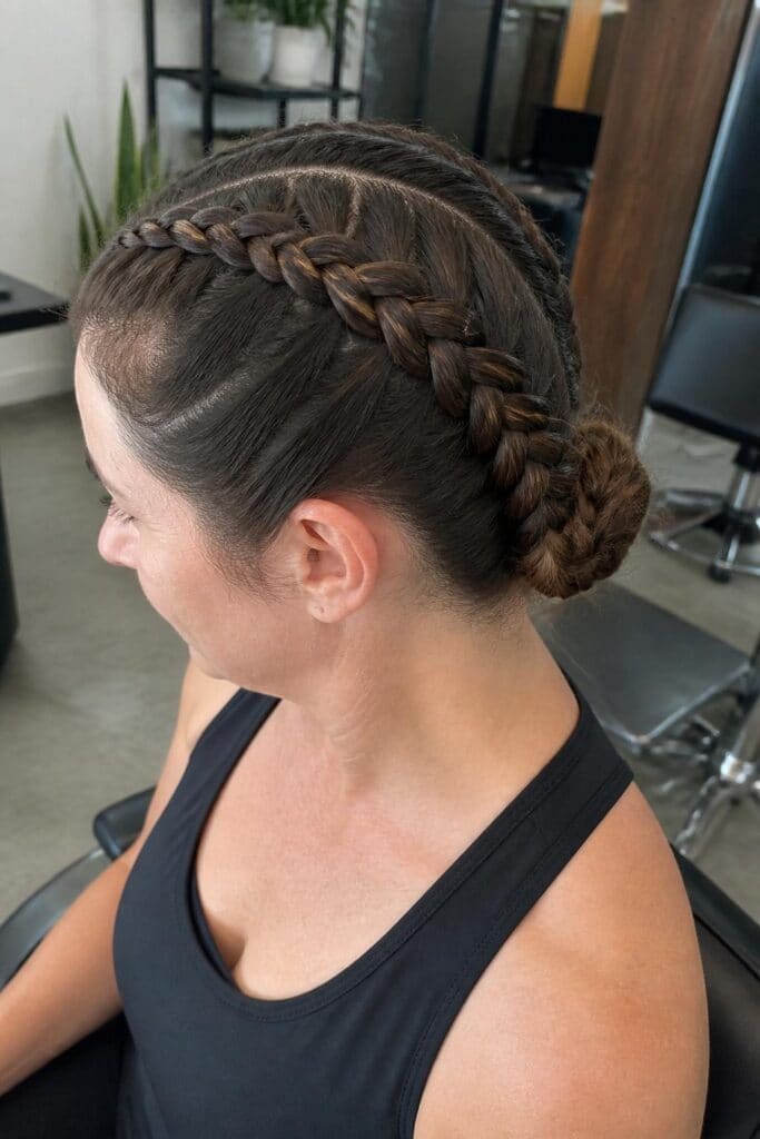 The Double Dutch Braid Updo