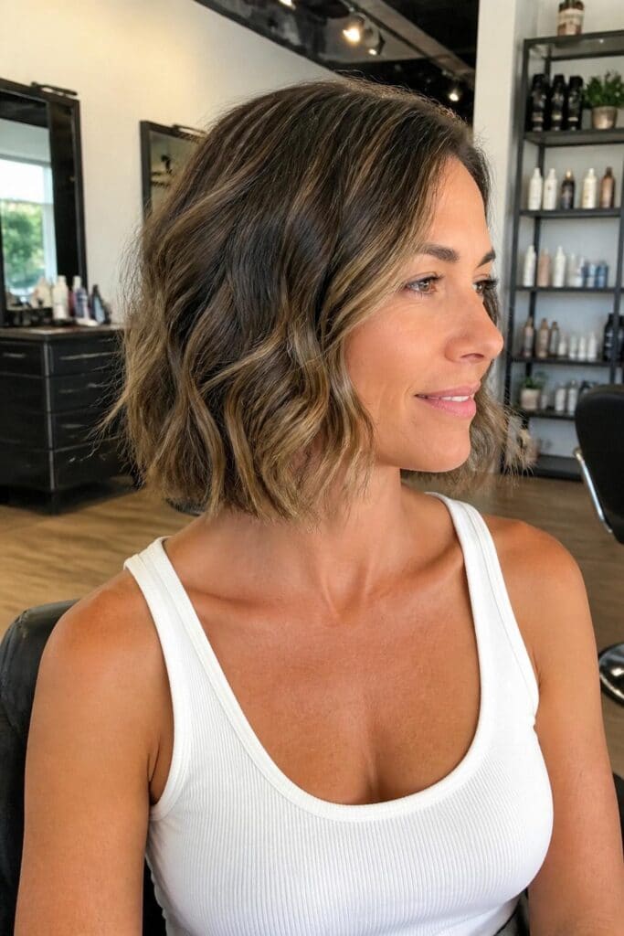 Wavy Bob with Highlights