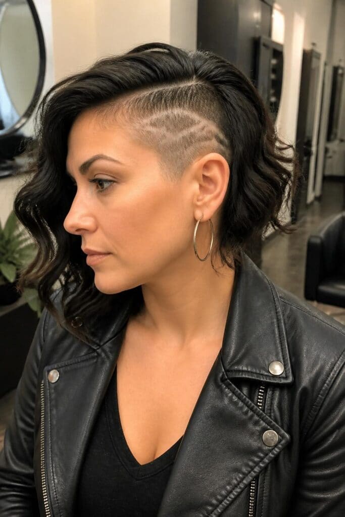 Wavy Undercut with Design