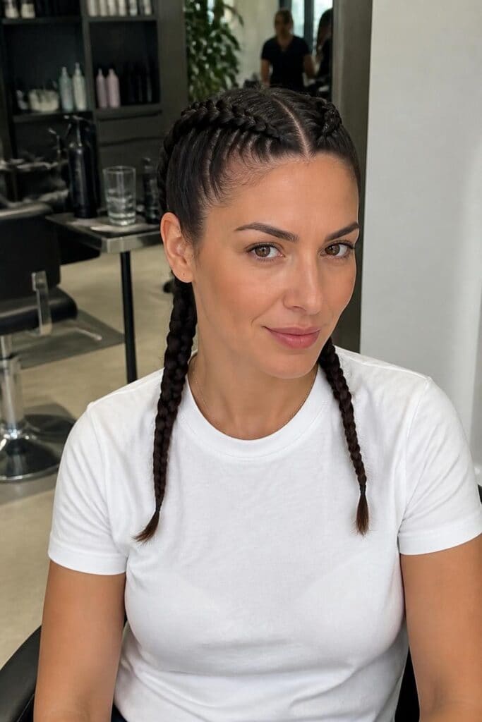 1. Classic Dutch Braids