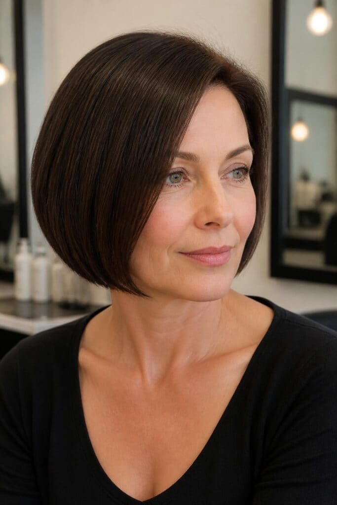 1. Sleek Chin-Length Bob