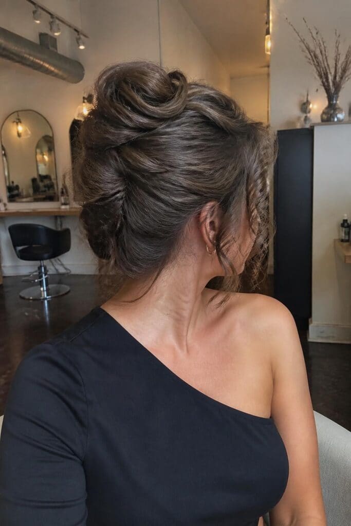 12. Faux French Twist with Waves