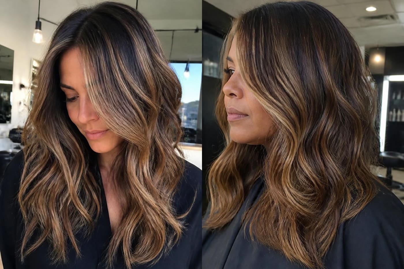 15 Stylish Dark Hair Ideas with Caramel Highlights