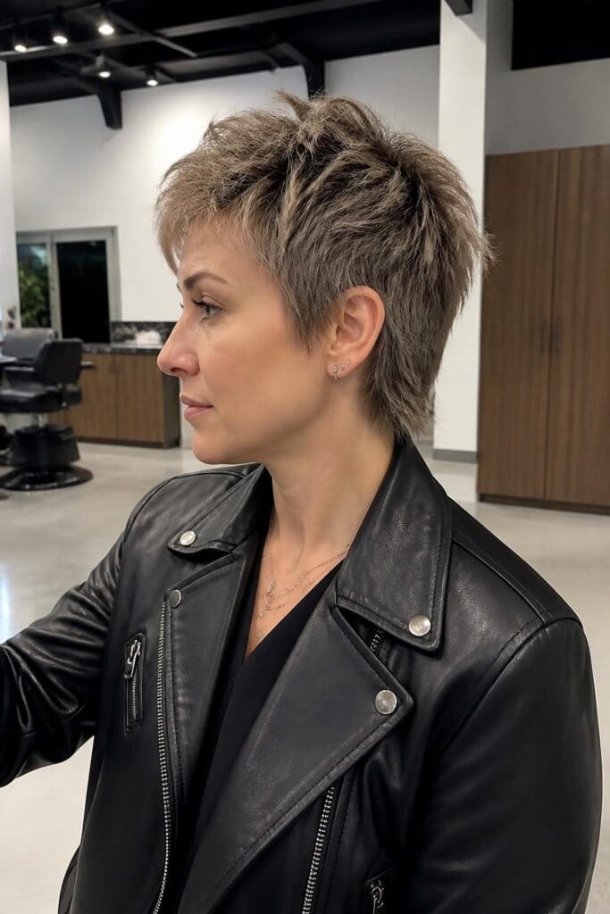 2. Textured Pixie Wolfcut