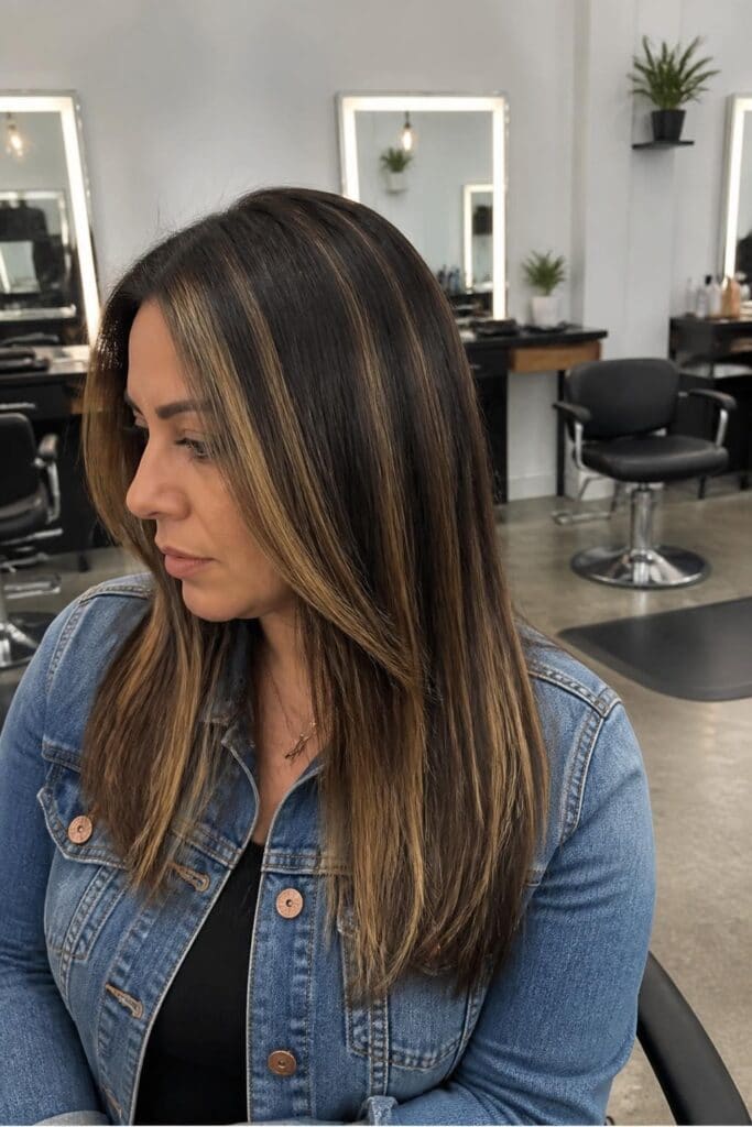 3. Chunky Caramel Highlights