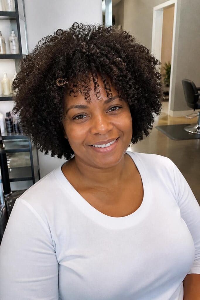 3. Curly Fro with Defined Curls