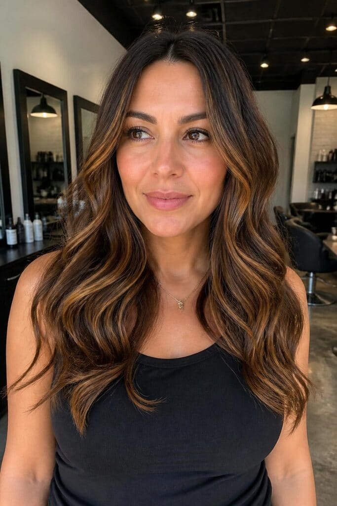 3. Golden Copper Highlights