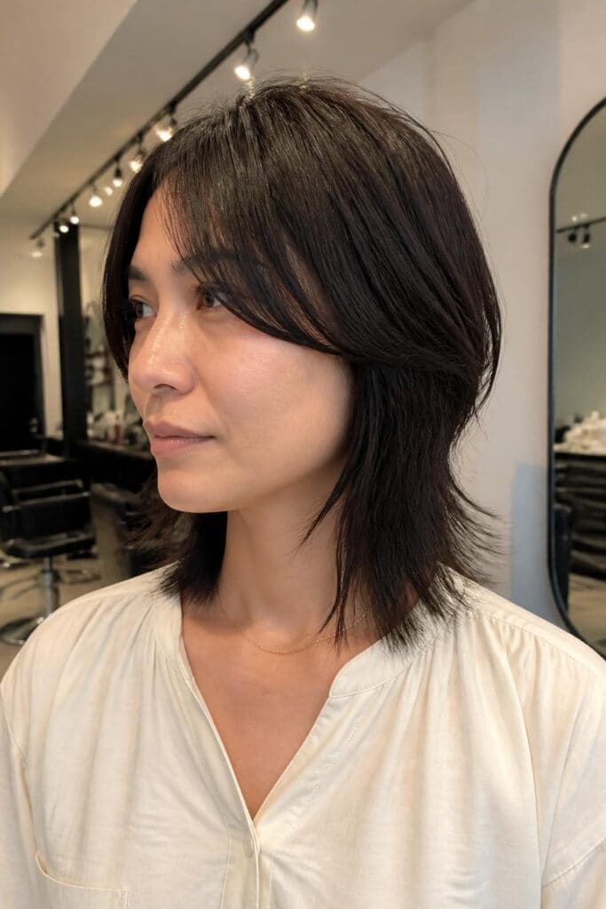 4. Blunt Cut Wolfcut