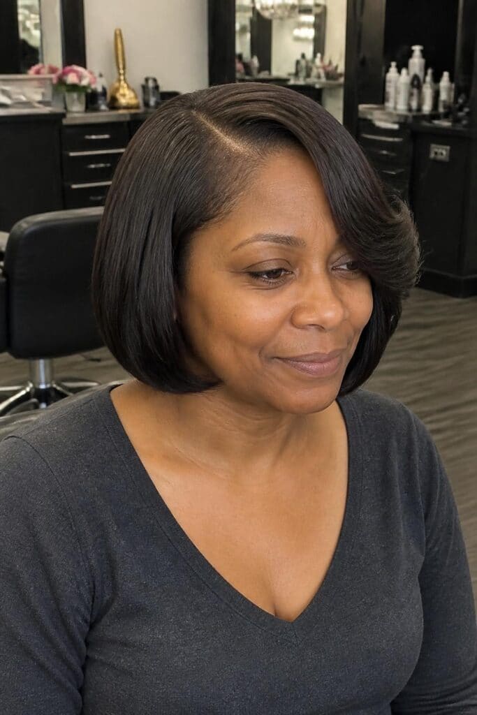 4. Side-Parted Bob with Volume
