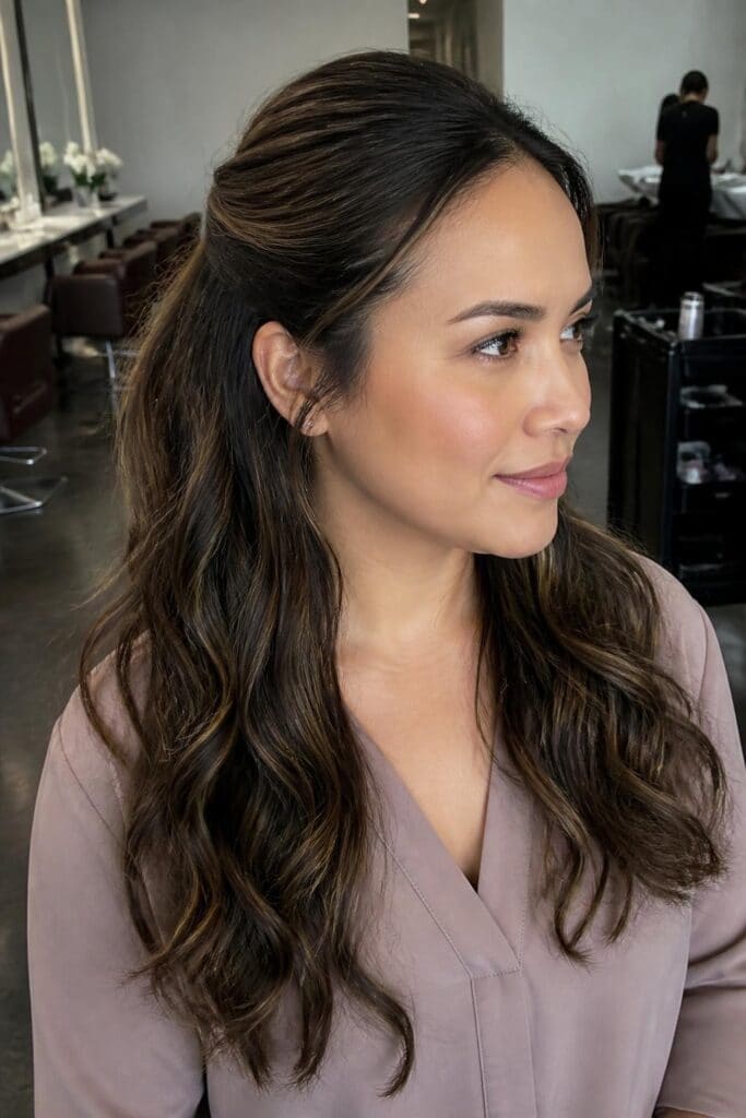 Classic Half Pony with Loose Curls