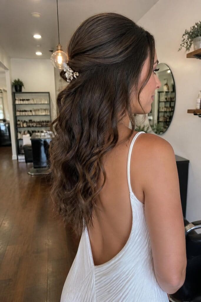 Half-Up Half-Down with Curls