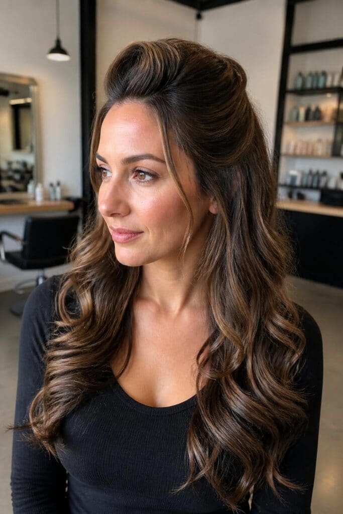 Half Up Pin Up Waves