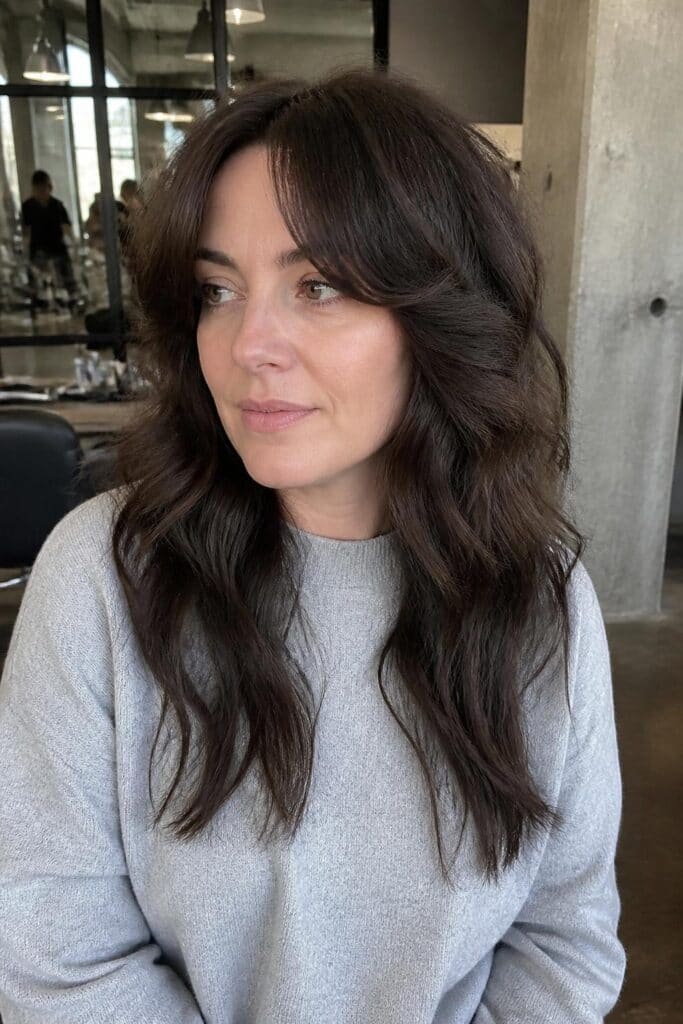 Layered Shag with Curtain Fringe