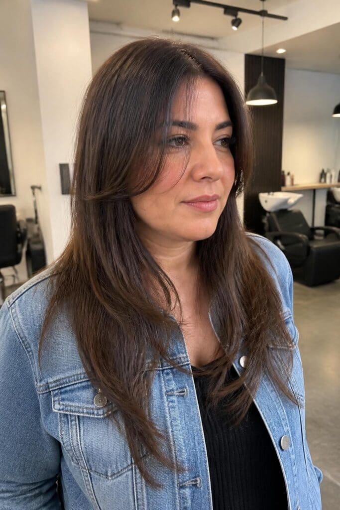 Long Layers with Face-Framing Strands