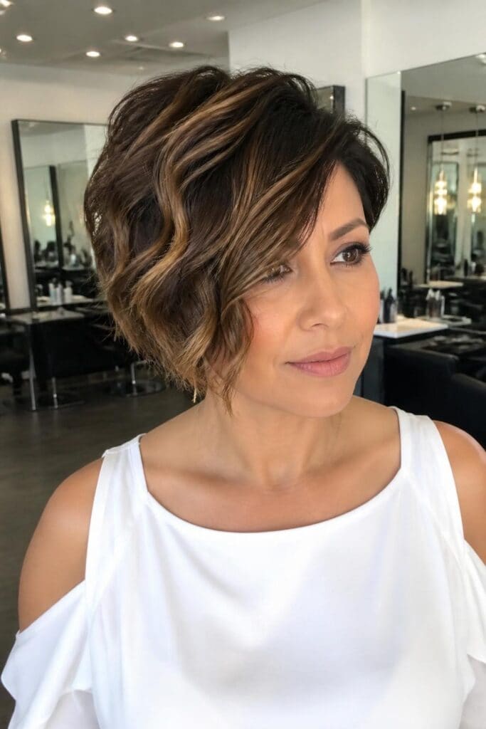 Long Pixie with Color Block Highlights