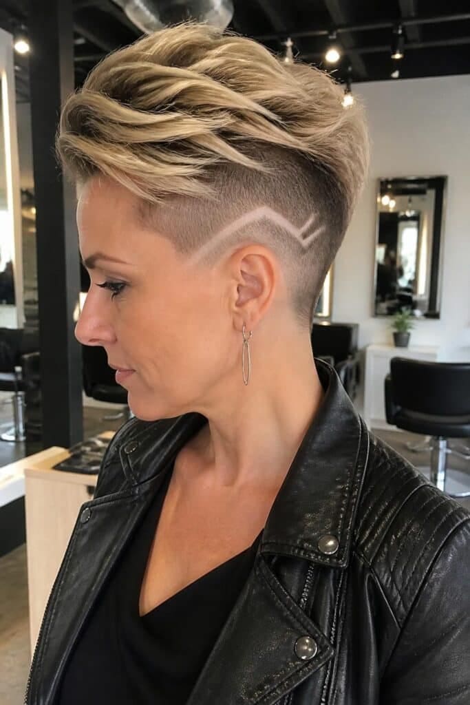 Long Pixie with Undercut Design