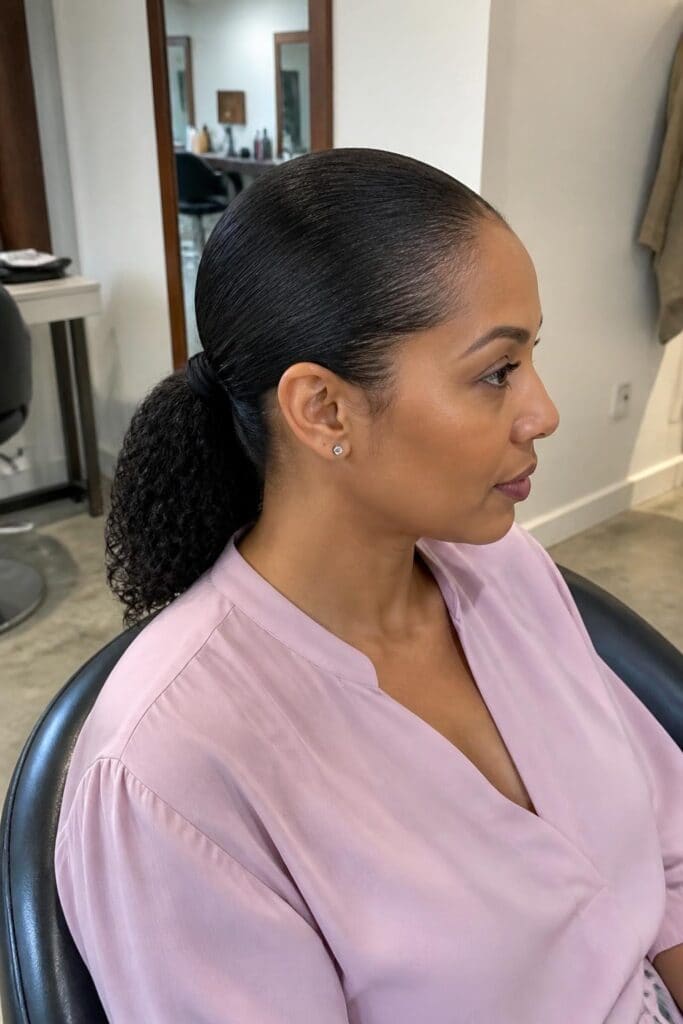 The Sleek Low Ponytail