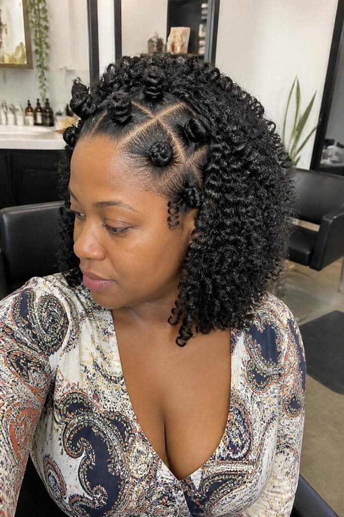 Twist Out with Bantu Knots