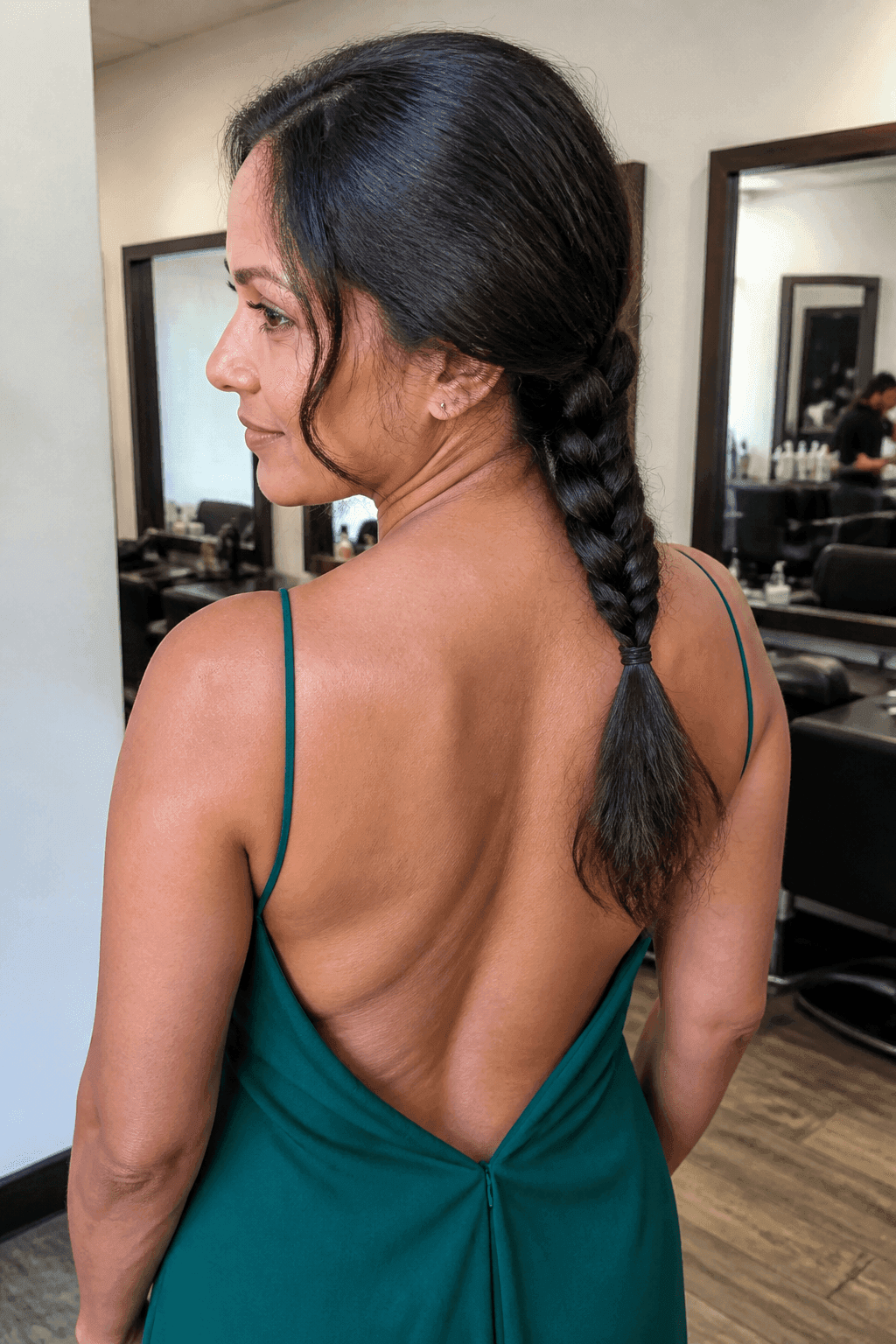 Low Braided Ponytail