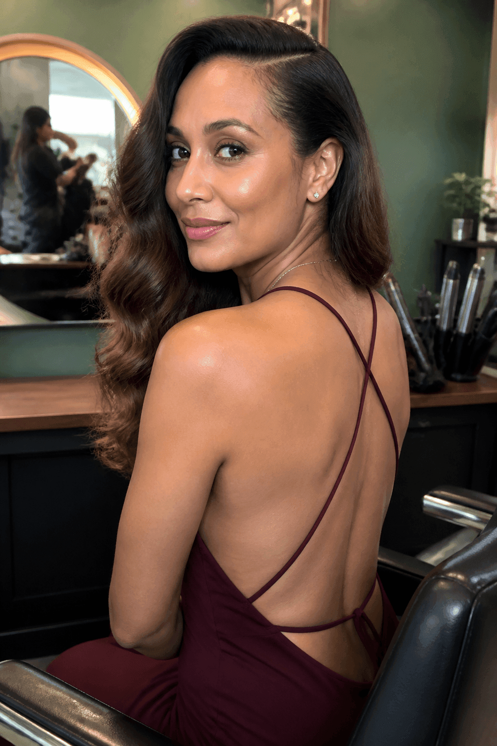 Side Swept Hollywood Waves