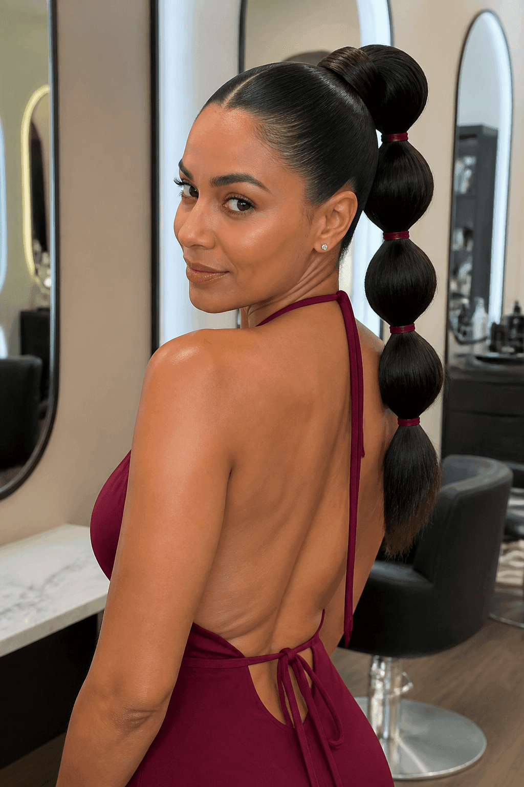 Polished Bubble Ponytail